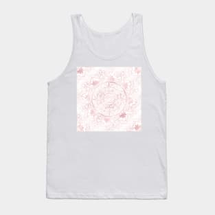 Rose Gold Eye Mandala White Design Tank Top